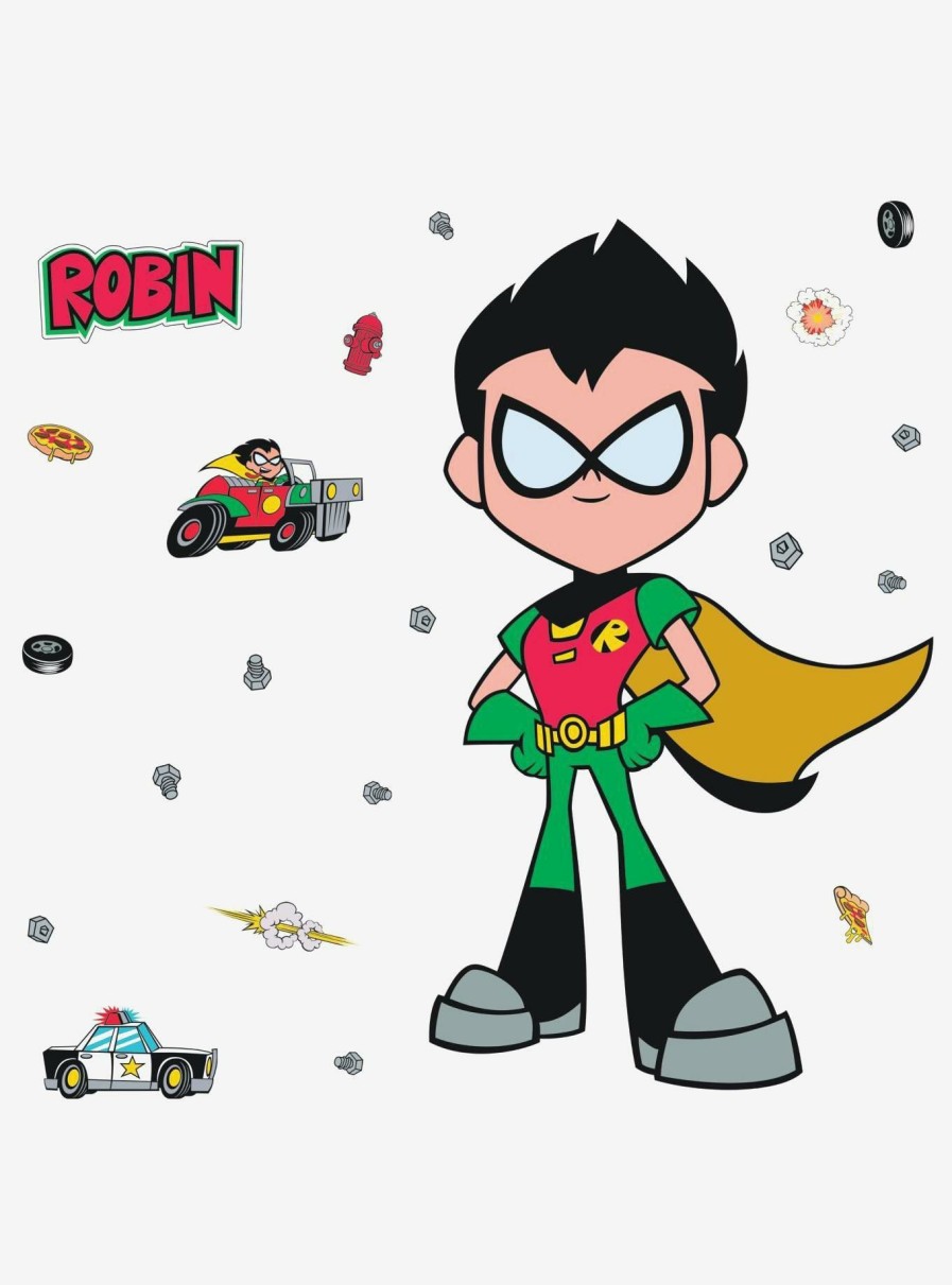 Decor * | Dc Comics Teen Titans Go! Robin Peel And Stick Giant Wall Decals Large Choice