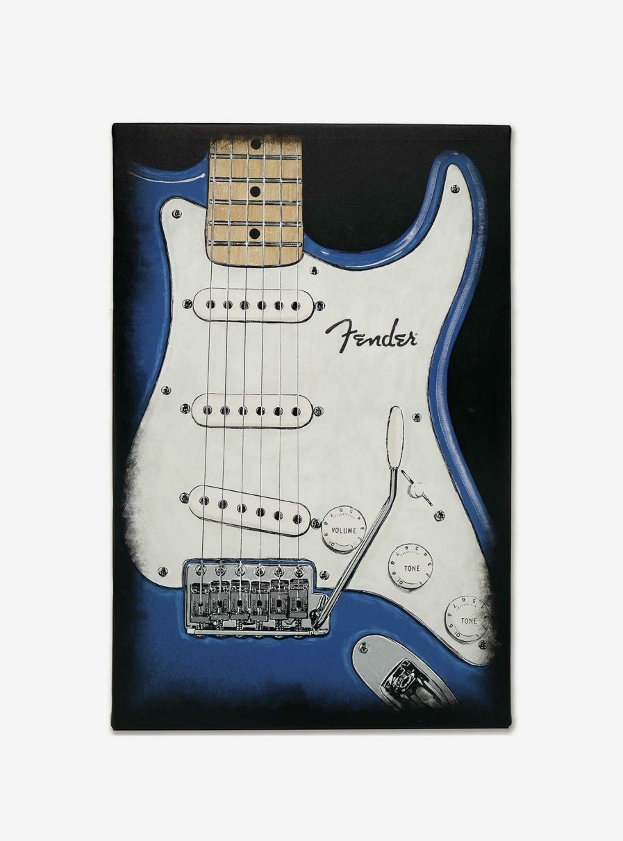 Decor * | Fender Blue Strat Canvas Wall Decor Less Expensive