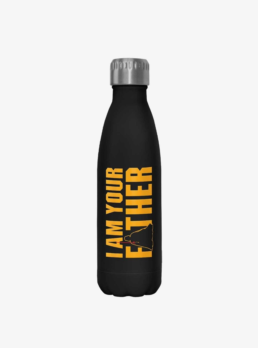 Kitchen * | Star Wars Fathers Day Black Stainless Steel Water Bottle Top Selling