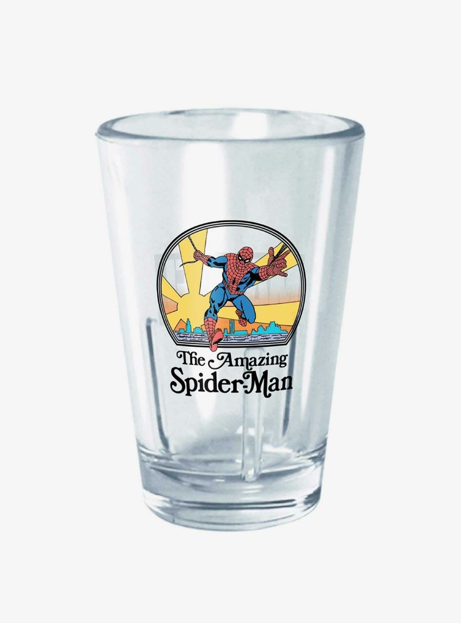 Kitchen * | Marvel Spider-Man Amazing Spiderman 70'S Mini Glass New Threads