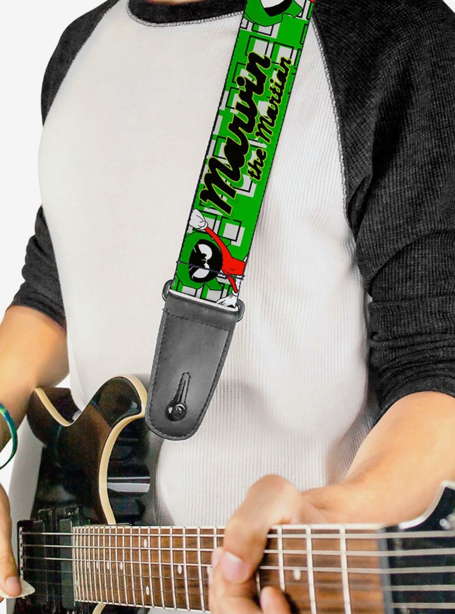 Music * | Looney Tunes Marvin The Martian Poses Guitar Strap Hot Sale