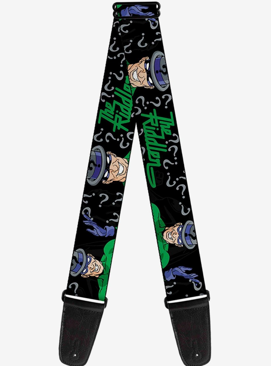 Music * | Dc Comics Batman The Riddler Silhouette Guitar Strap Best Sellers