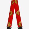 Music * | Dc Comics Wonder Woman Logo Red Guitar Strap Classical