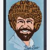 Decor * | Bob Ross Happy Accidents Typography Framed Print Hot Sale