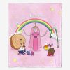 Bedroom * | Adventure Time Candy People Unite Throw Blanket Fire Sale