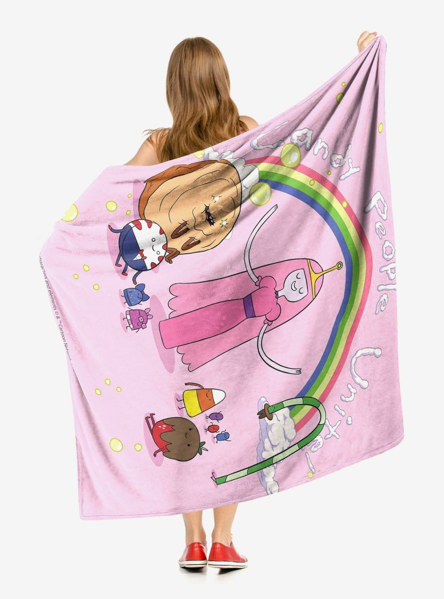 Bedroom * | Adventure Time Candy People Unite Throw Blanket Fire Sale