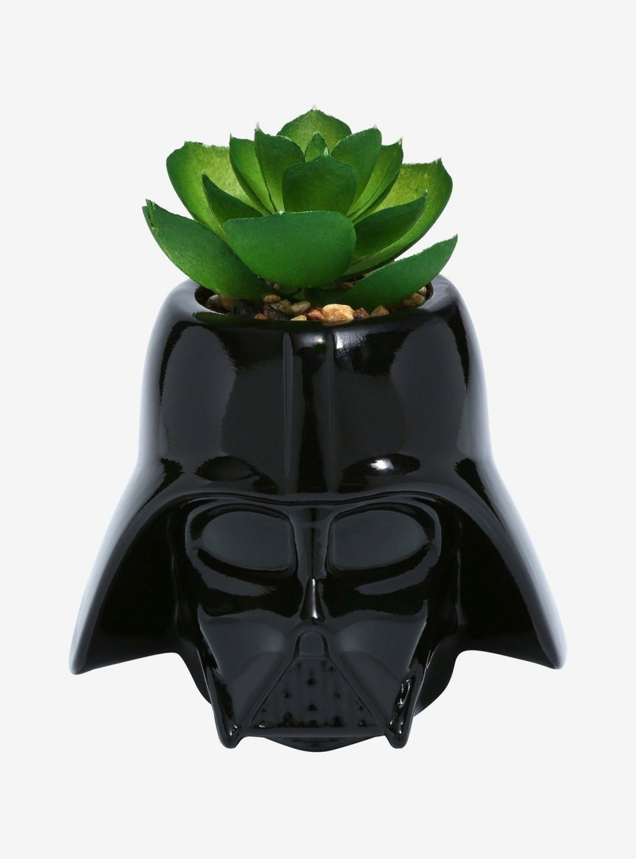 Decor * | Star Wars Darth Vader Helmet Faux Succulent Planter Bargain Sale