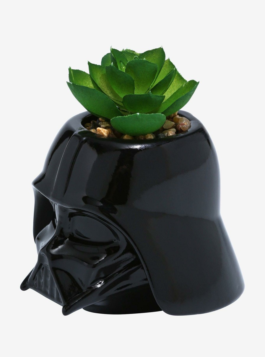 Decor * | Star Wars Darth Vader Helmet Faux Succulent Planter Bargain Sale