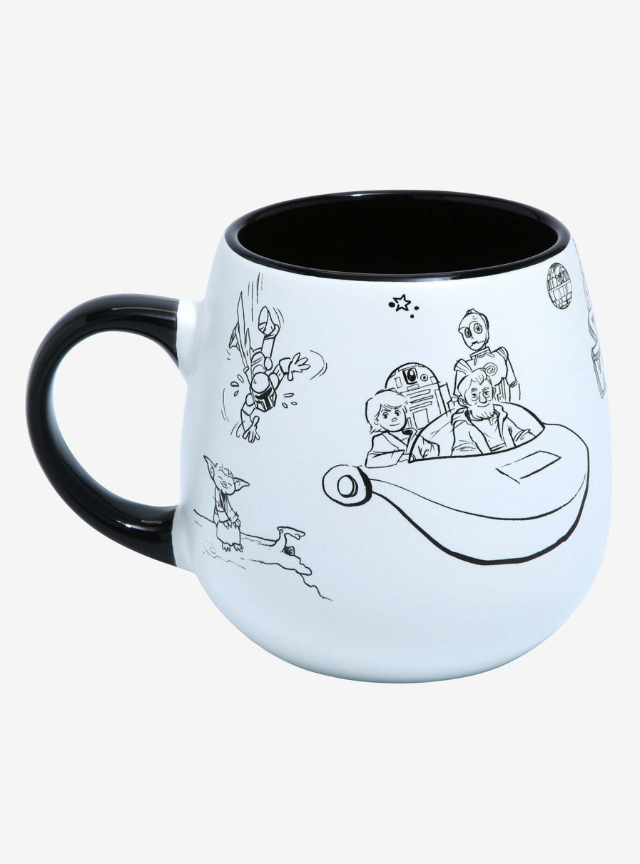 Kitchen * | Star Wars Cartoon Sketches Mug Free Delivery