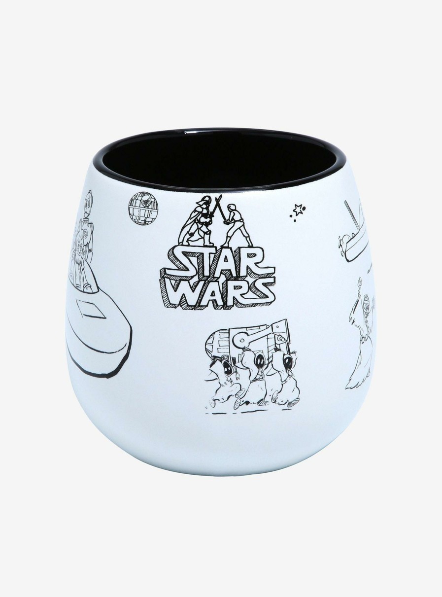 Kitchen * | Star Wars Cartoon Sketches Mug Free Delivery