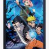 Decor * | Naruto Shippuden Group Fight Pose Framed Wood Poster Latest