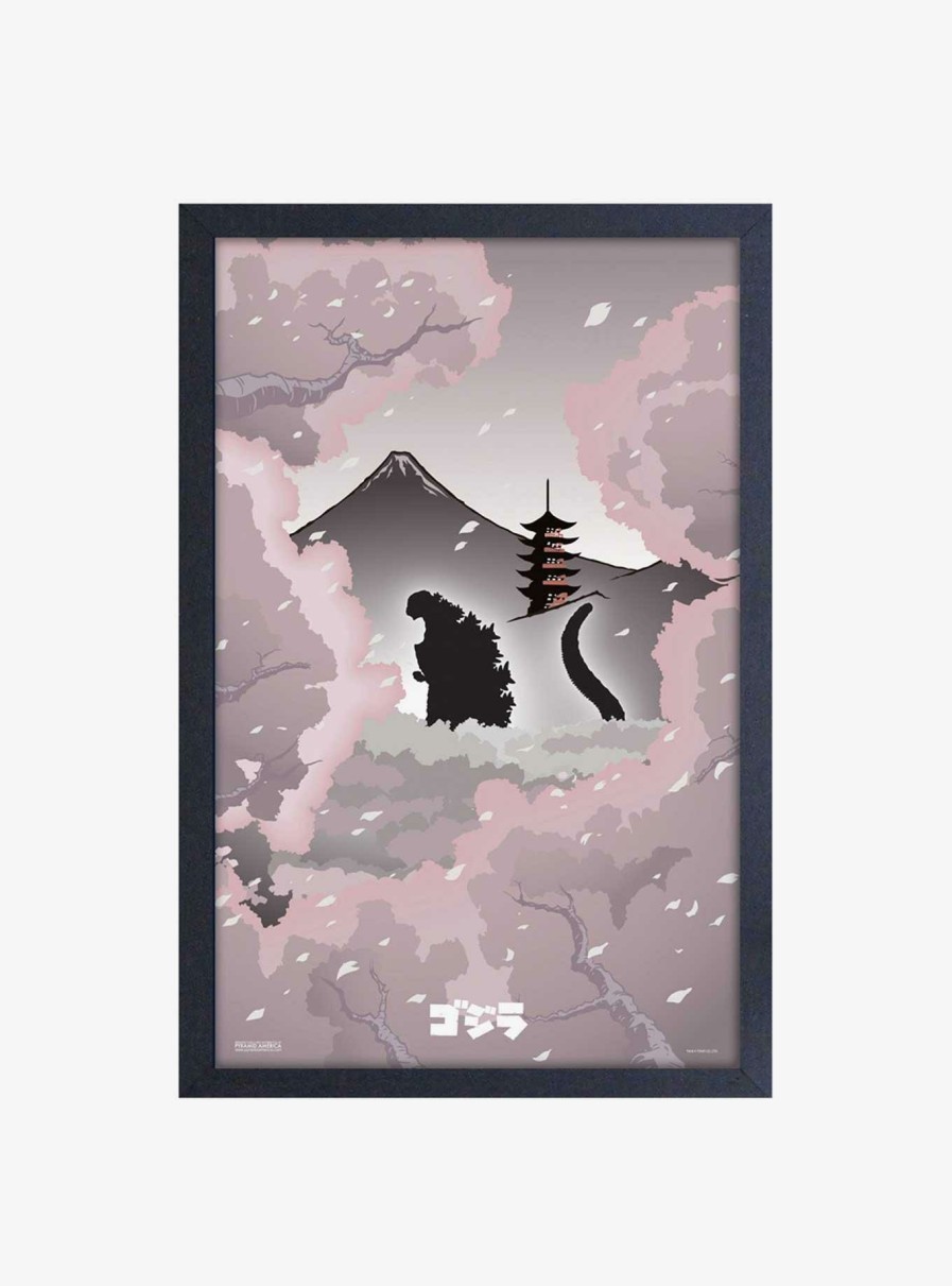 Decor * | Godzilla Blossoms Framed Wood Wall Art Sale Online