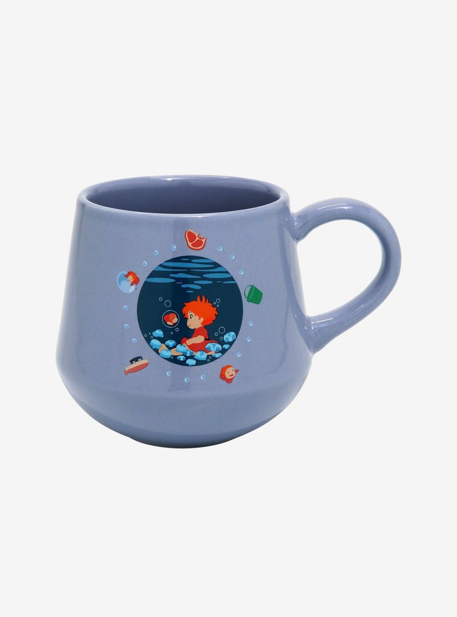 Kitchen * | Studio Ghibli Ponyo Logo Stoneware Mug Boxlunch Exclusive Best-Selling