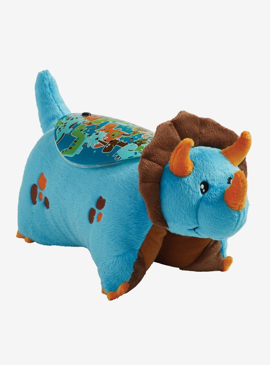 Bedroom * | Blue Dinosaur Sleeptime Lite Pillow Pets Plush Toy Fire Sale