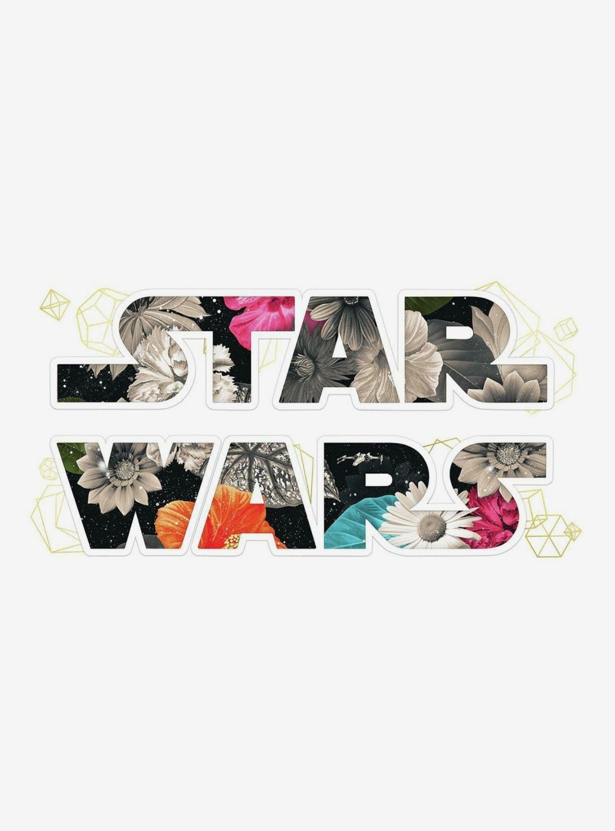 Decor * | Star Wars Floral Logo Peel And Stick Wall Decals With Foil Latest