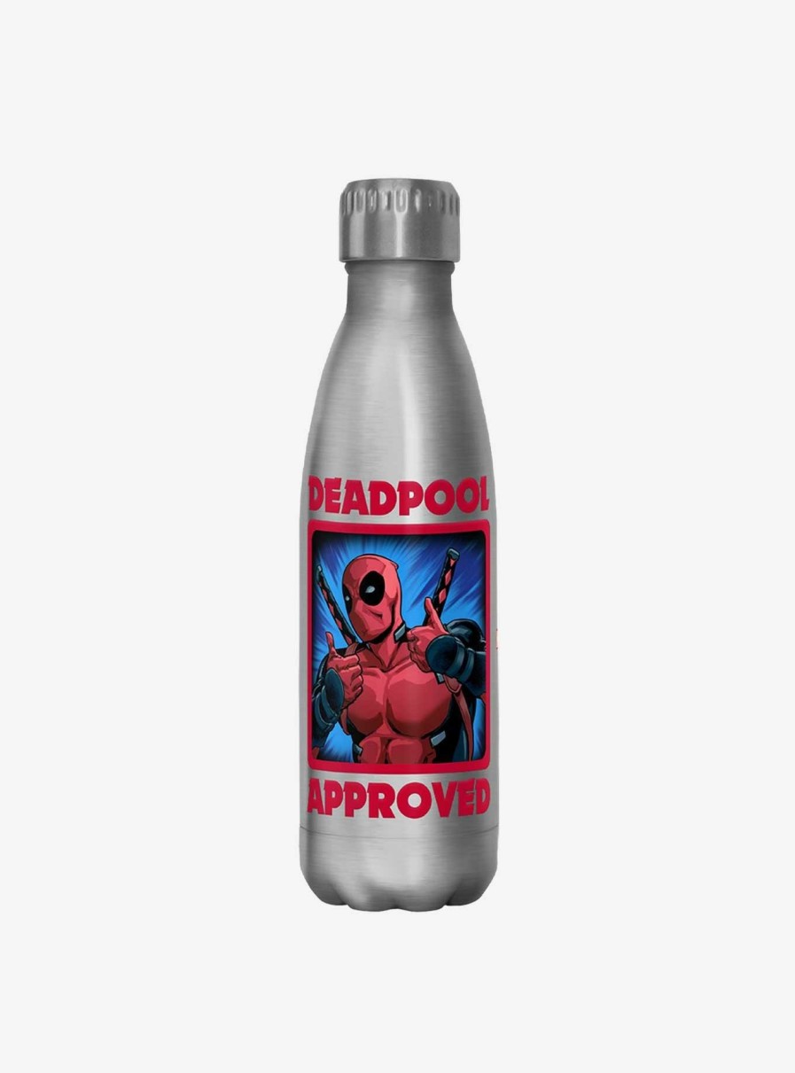 Kitchen * | Marvel Deadpool Approved Stainless Steel Water Bottle Best-Selling