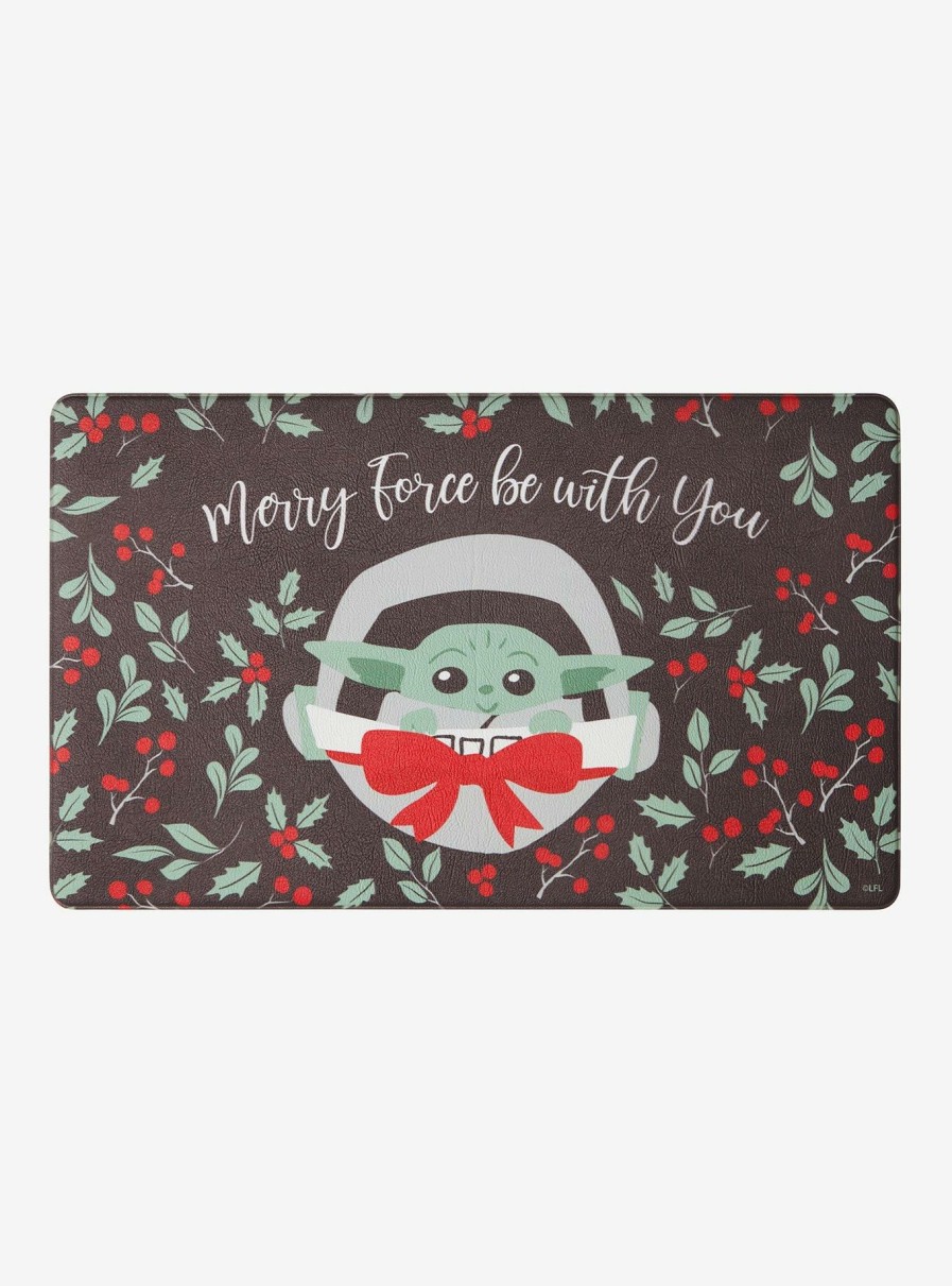 Decor * | Star Wars The Mandalorian The Child Merry Force Be With You Kitchen Mat Fire Sale