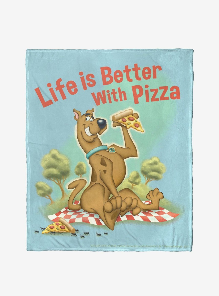 Bedroom * | Scooby-Doo Pizza Is Life Throw Blanket Sale Online