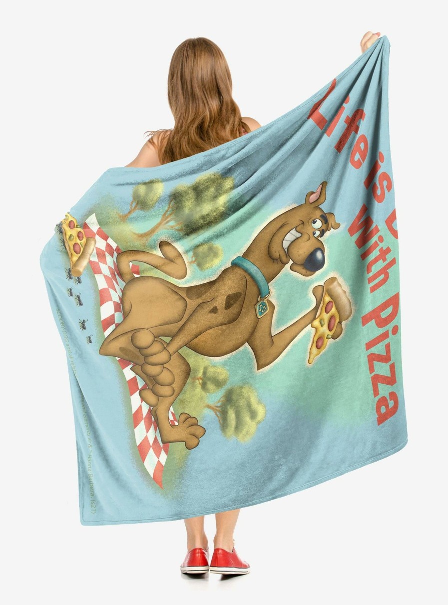 Bedroom * | Scooby-Doo Pizza Is Life Throw Blanket Sale Online