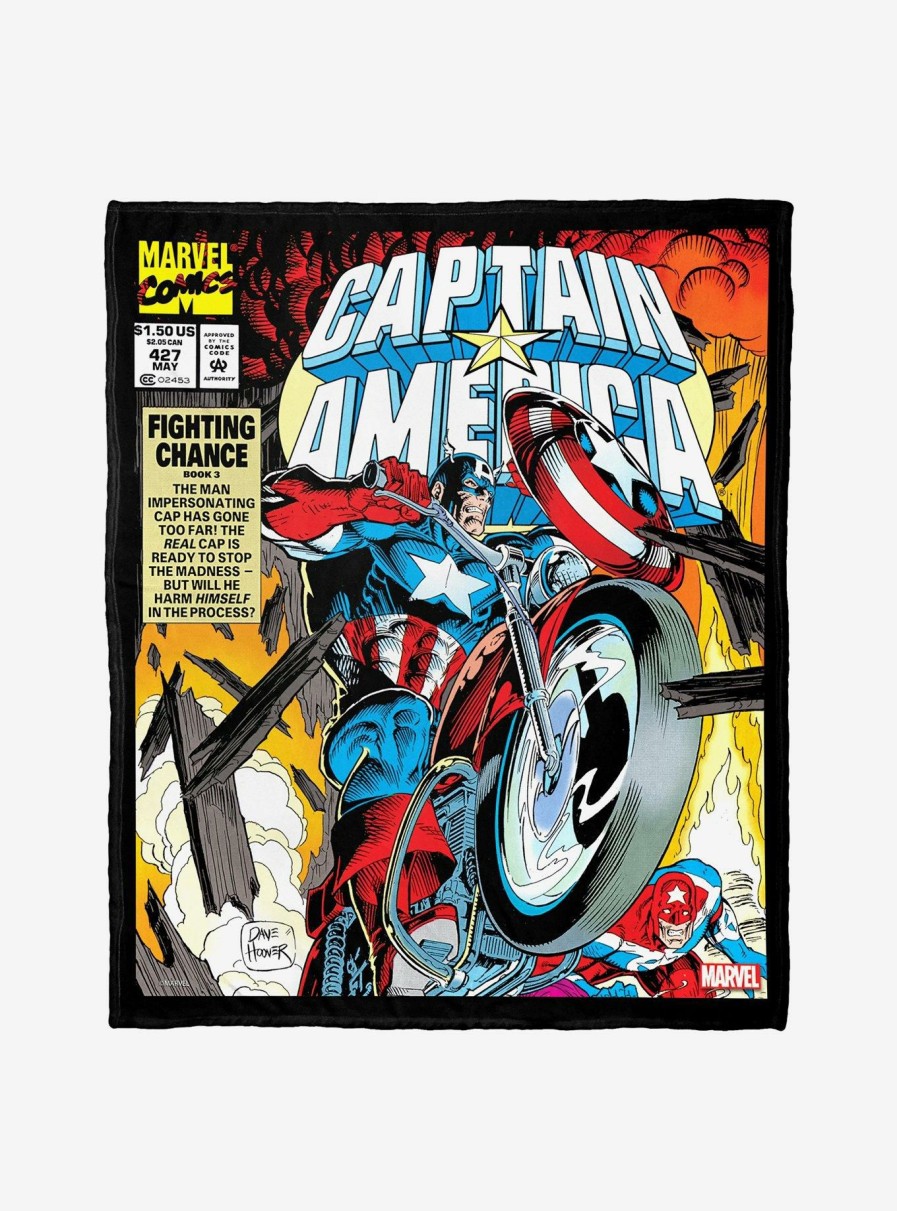 Bedroom * | Marvel Captain America Fighting Chance Throw Blanket Classical