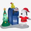 Decor * | Peanuts Snoopy Snoopy And Woodstock With Mailbox Scene Large Airblown Latest