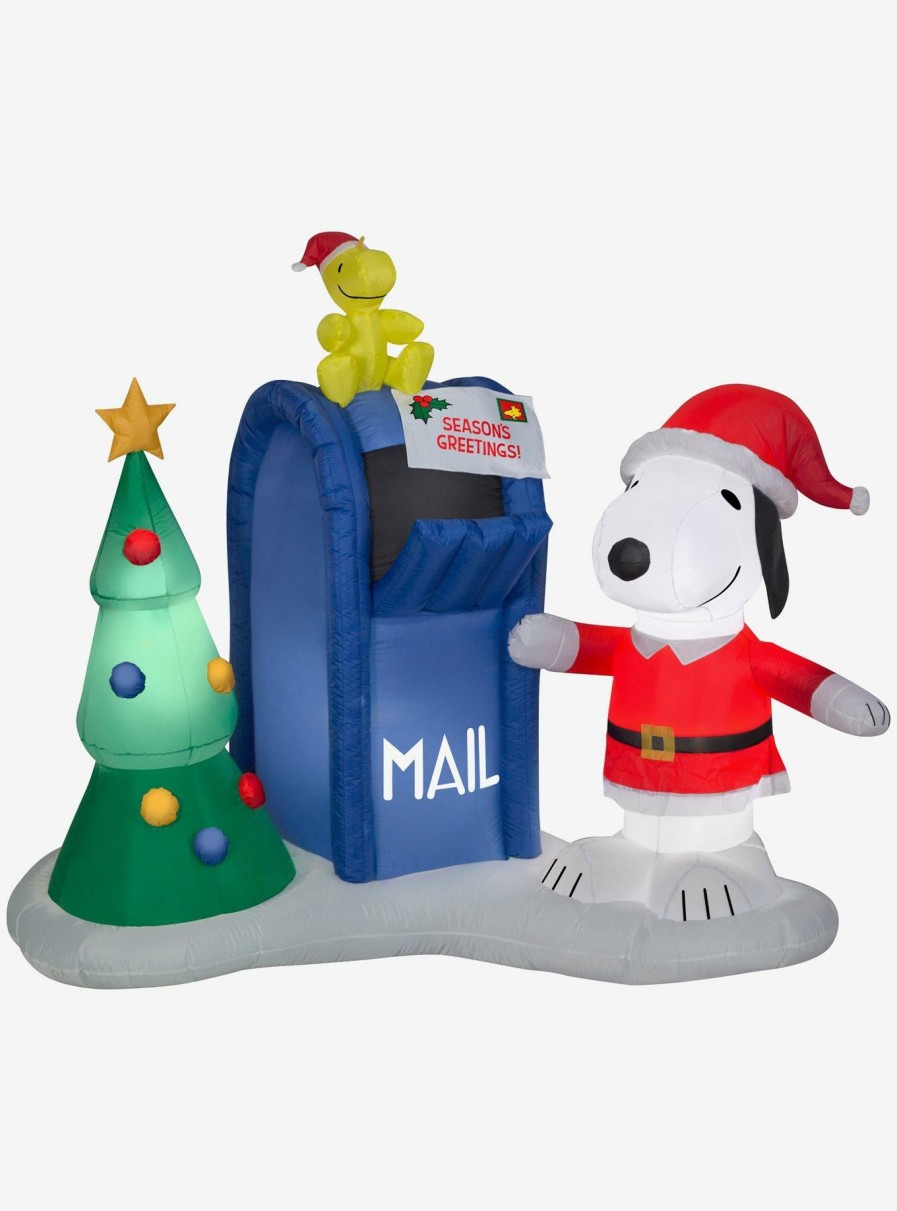 Decor * | Peanuts Snoopy Snoopy And Woodstock With Mailbox Scene Large Airblown Latest