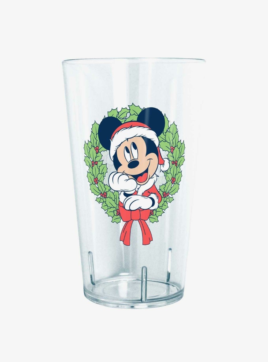 Kitchen * | Disney Mickey Mouse Santa Mickey Christmas Wreath Tritan Cup Best-Selling