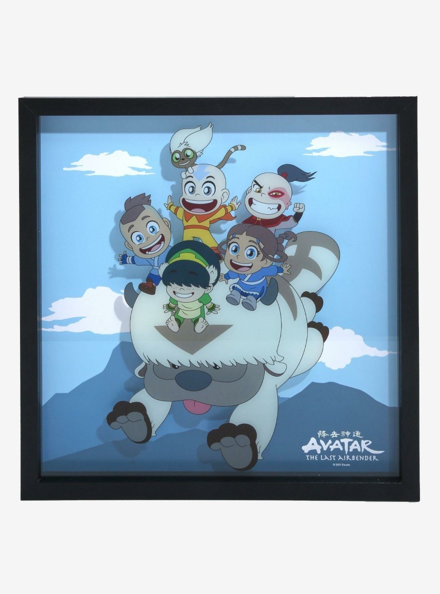 Decor * | Avatar: The Last Airbender Chibi Gaang Layered Wall Art Latest