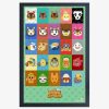 Decor * | Nintendo Animal Crossing New Horizons Character Icons Framed Wood Wall Art Large Choice