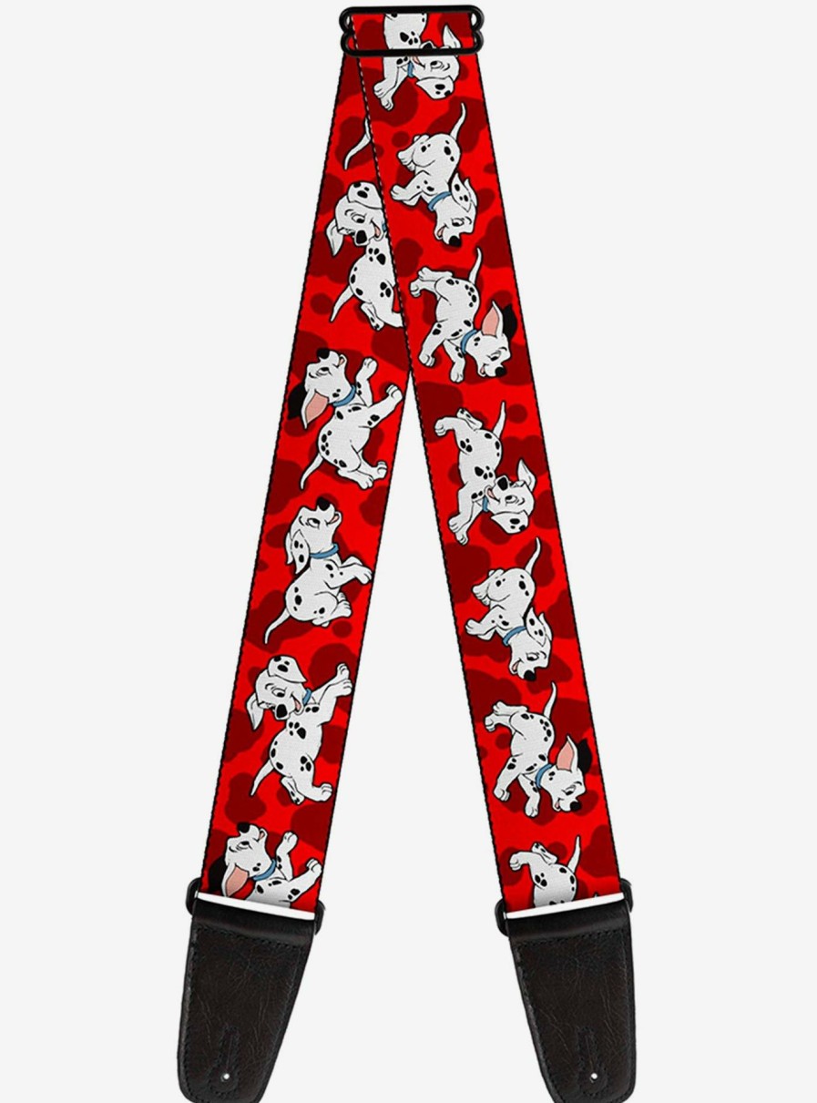 Music * | Disney 101 Dalmatians Running Paws Guitar Strap Red Latest