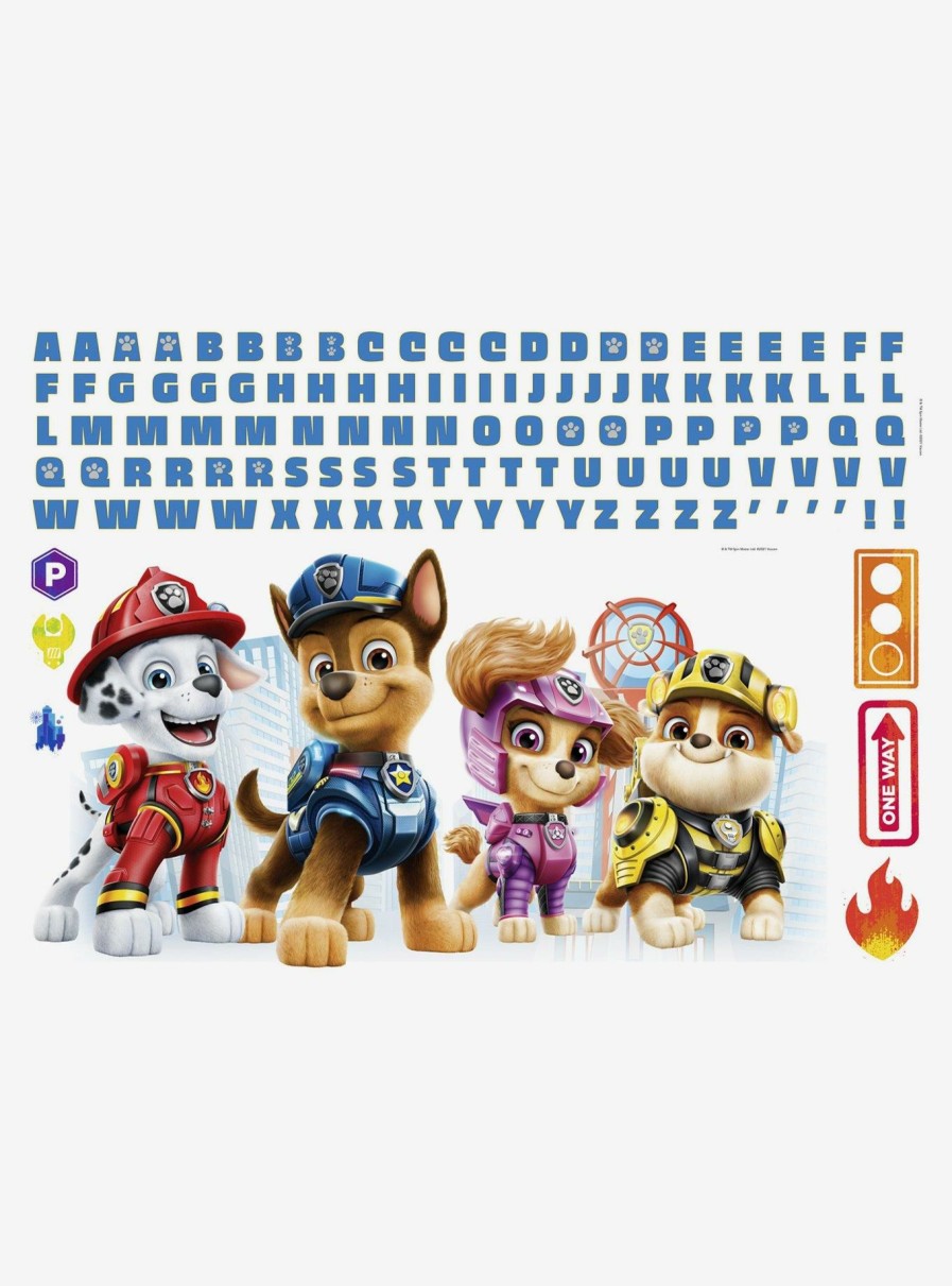 Decor * | Paw Patrol Peel And Stick Giant Wall Decals With Alphabet Large Choice