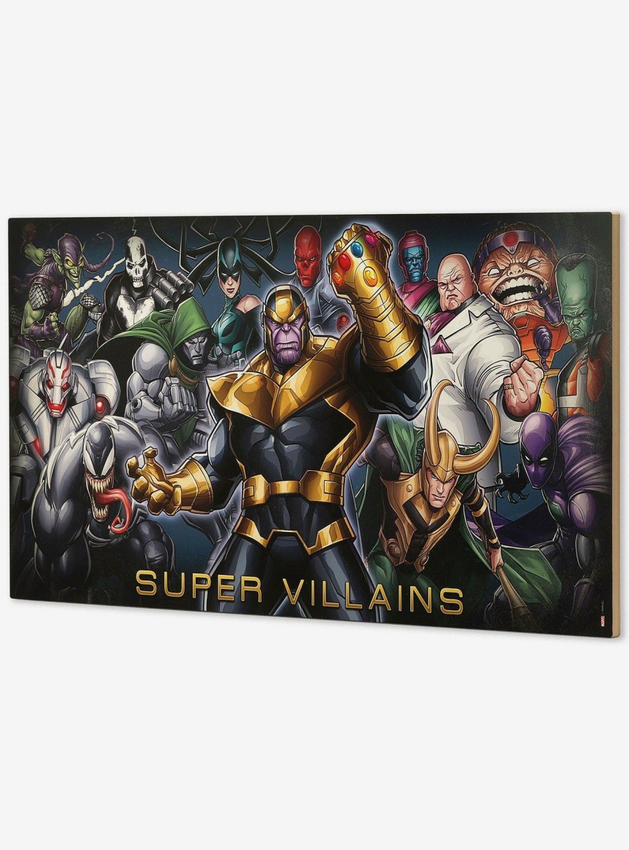 Decor * | Marvel Villain Collage Wood Wall Decor Best-Selling