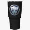 Kitchen * | Marvel Black Panther Chrome Emblem Travel Mug Latest