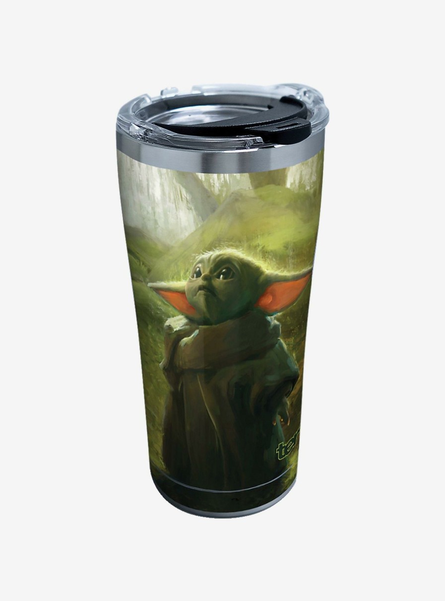 Kitchen * | Star Wars The Mandalorian Child Gazing 20Oz Stainless Steel Tumbler With Lid Top Selling