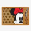 Kitchen * | Disney Minnie Mouse Icon Glass Top Serving Tray & Knife Set Best Sellers