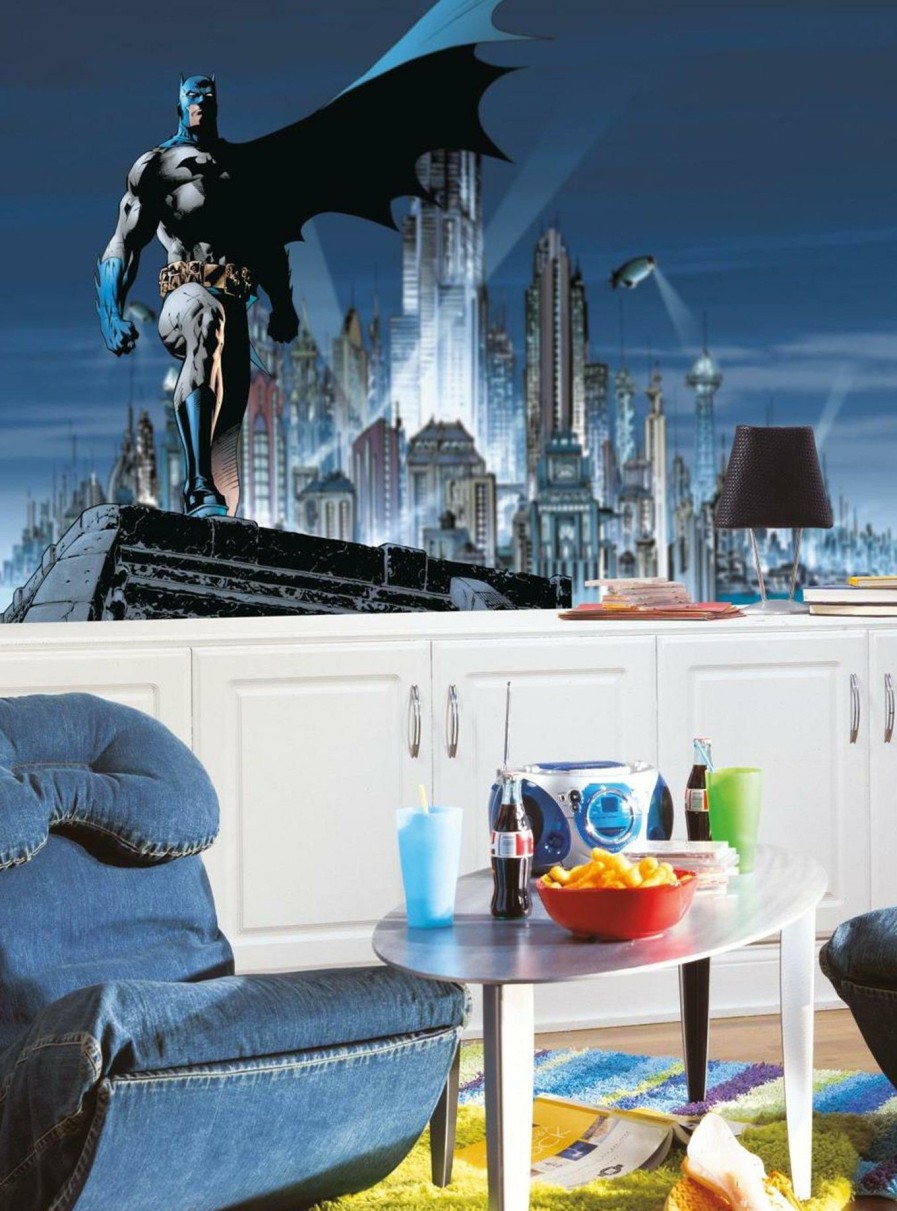 Decor * | Dc Comics Batman Chair Rail Prepasted Mural Latest