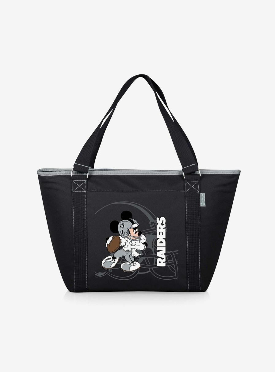 Outdoors * | Disney Mickey Mouse Nfl Las Vegas Raiders Tote Cooler Bag Top Selling