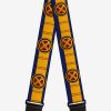 Music * | Marvel X-Men Cyclops Utility Strap Blue Gold Black Red Guitar Strap New Threads