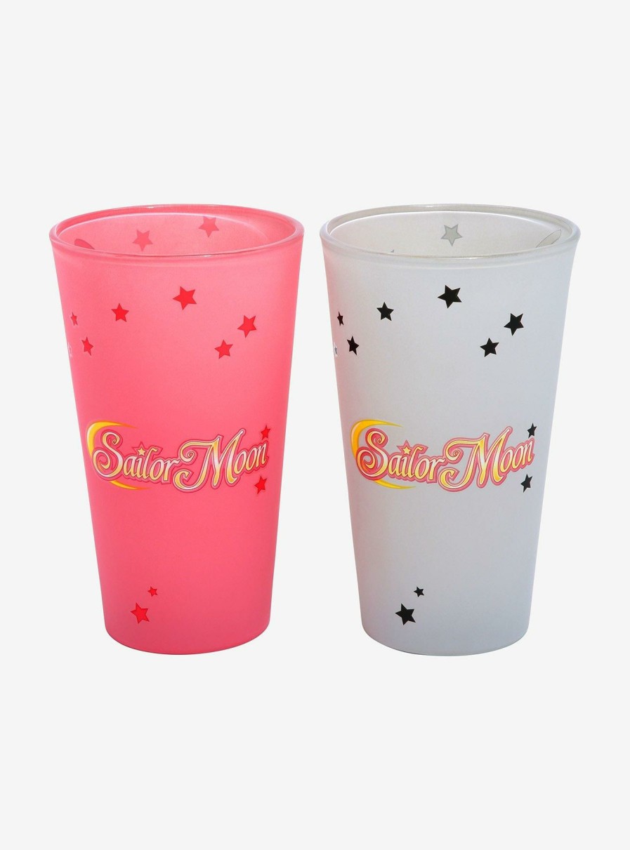 Kitchen * | Sailor Moon Luna & Artemis Pint Glass Set Best-Selling