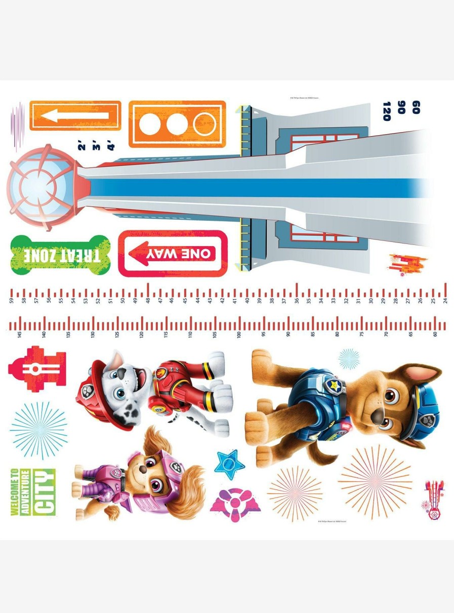 Decor * | Paw Patrol Growth Chart Peel & Stick Wall Decals New Threads