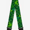 Music * | Disney Mickey Mouse St. Patrick'S Day Collage Green Guitar Strap Discount